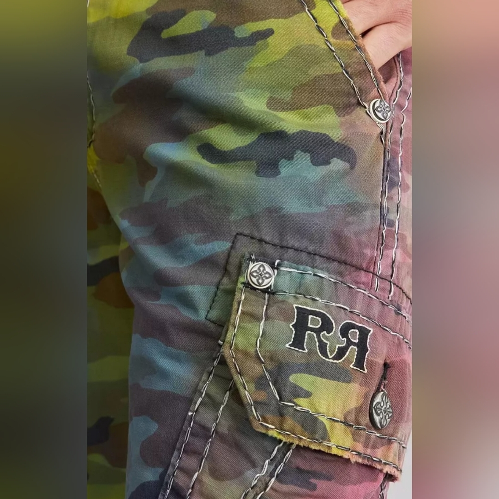 ROCK REVIVAL Classic Camo Cargo Shorts